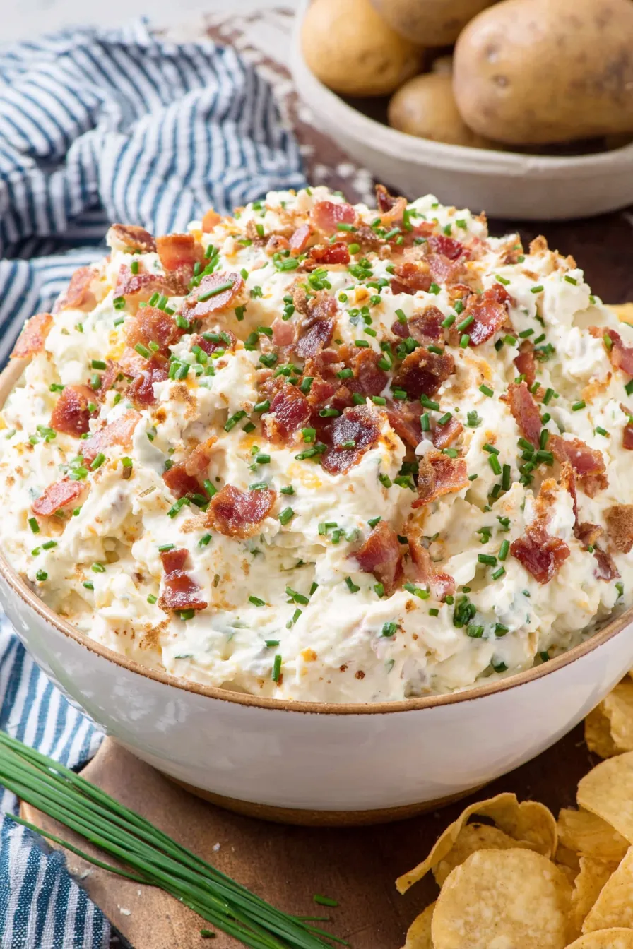 Dip scooped with a kettle chip