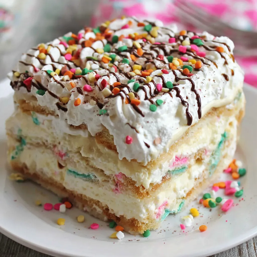 Funfetti Birthday Cake Icebox Cake