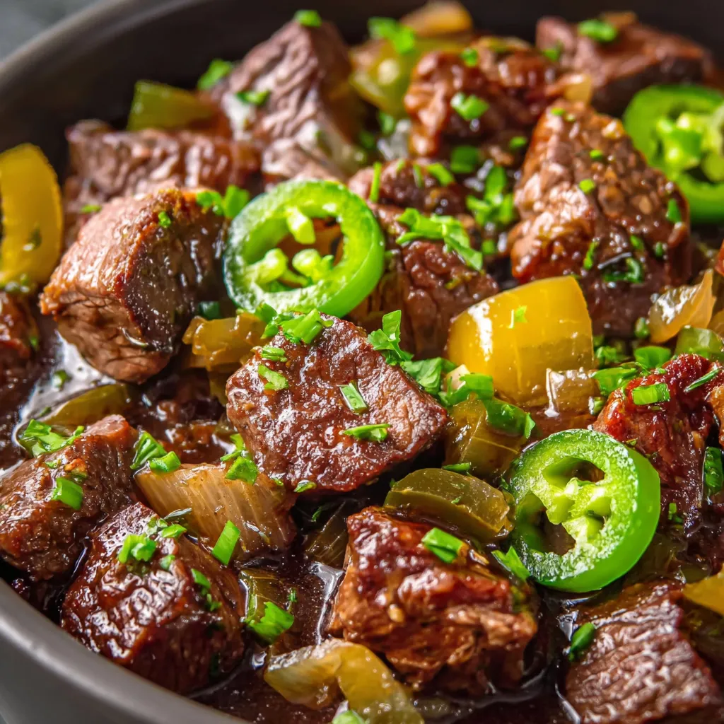 Crockpot Mississippi Steak Bites