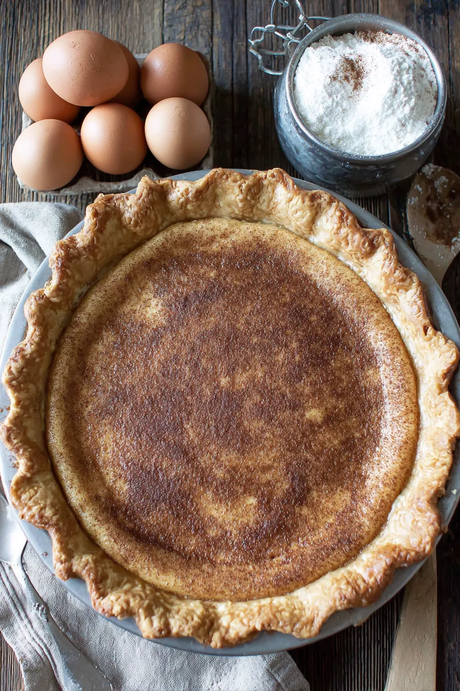 Cinnamon pie in a 9-inch dish