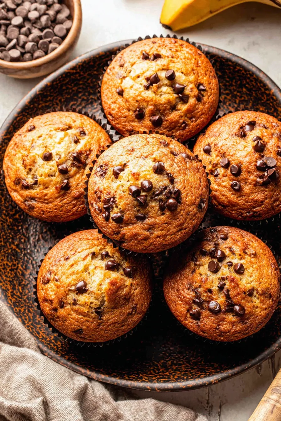 Close-up of muffin crumb with chocolate