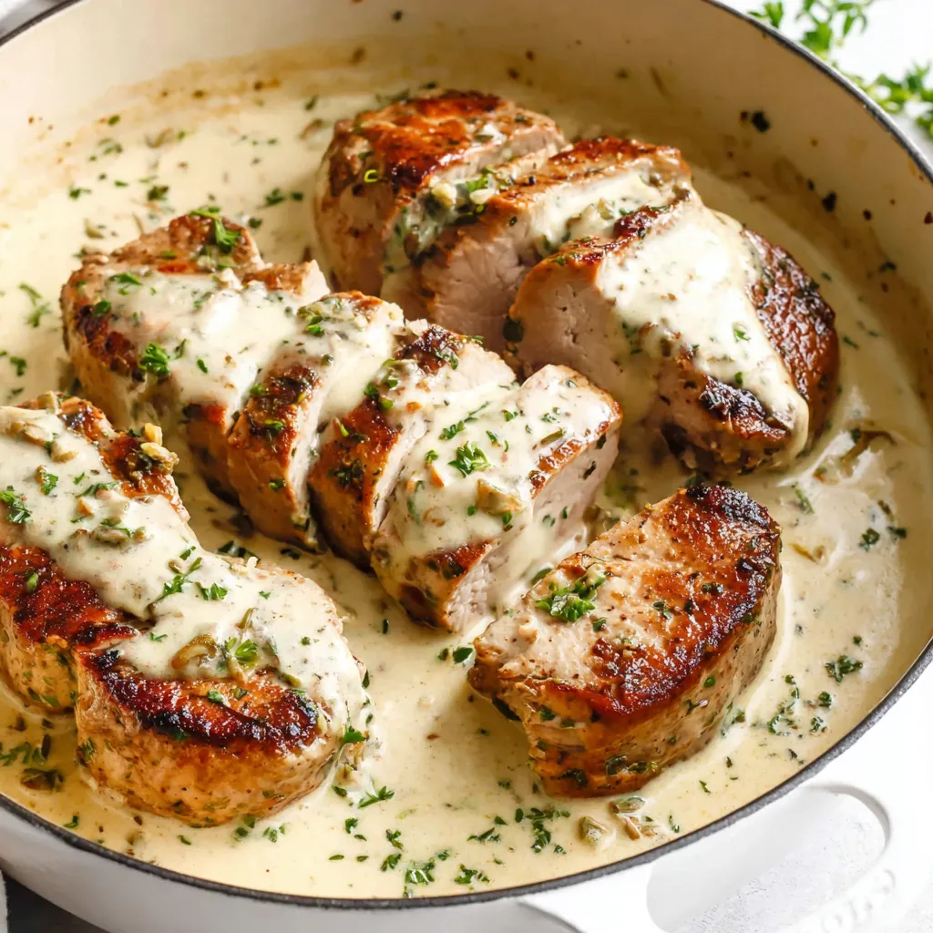 Creamy White Wine Pork Tenderloin
