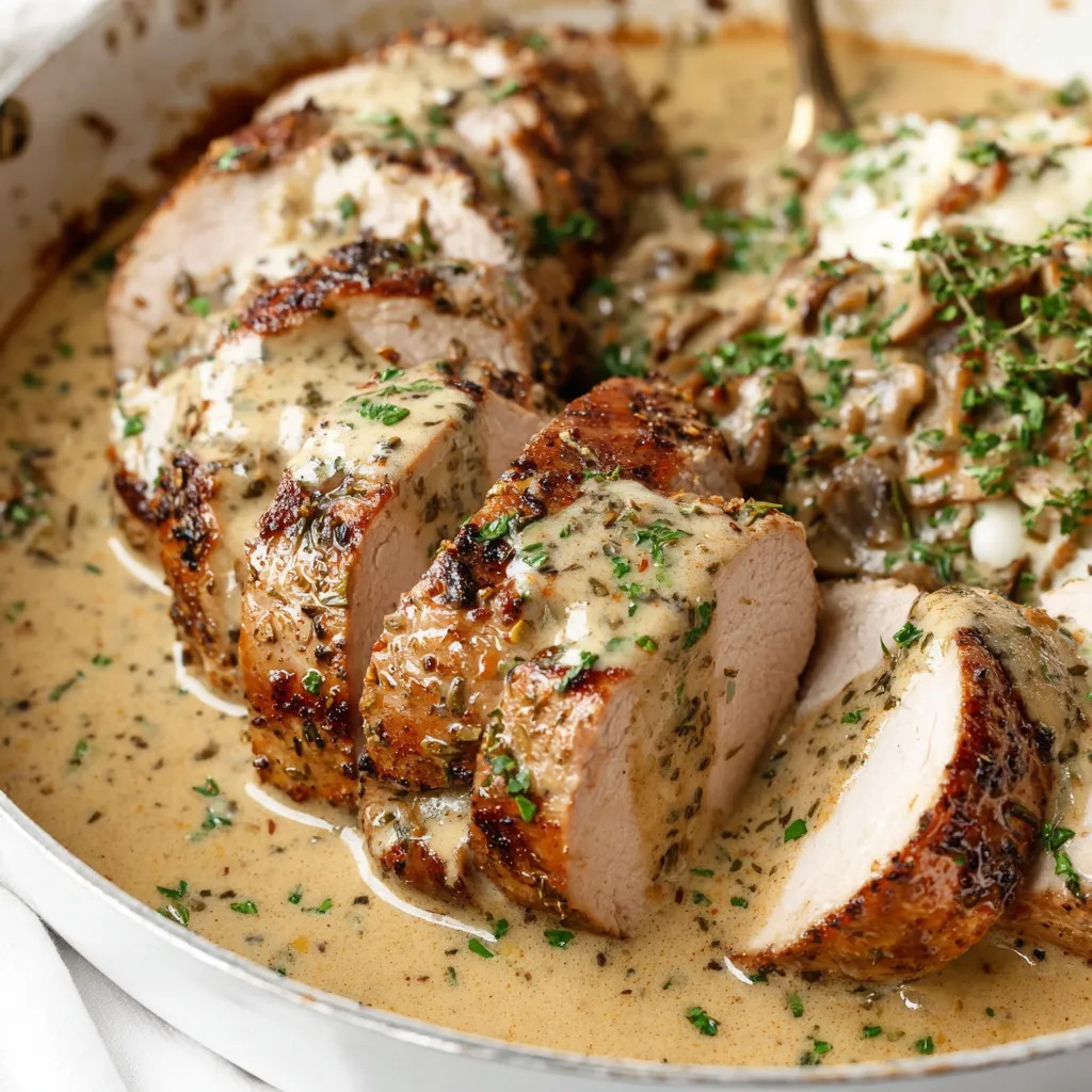 Creamy White Wine Pork Tenderloin