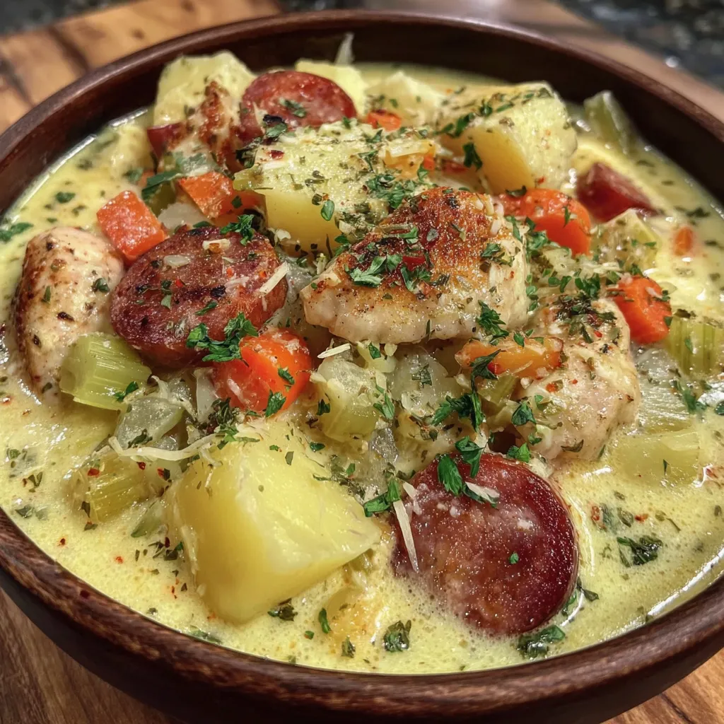 Creamy Chicken Sausage Stew
