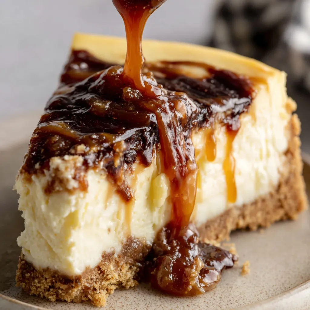 Apple Butter Swirled No-Bake Cheesecake