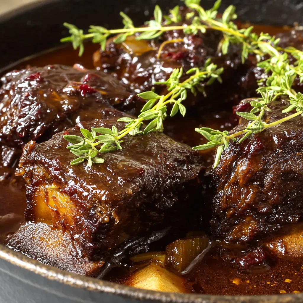 Braised Beef Short Ribs in Red Wine Sauce