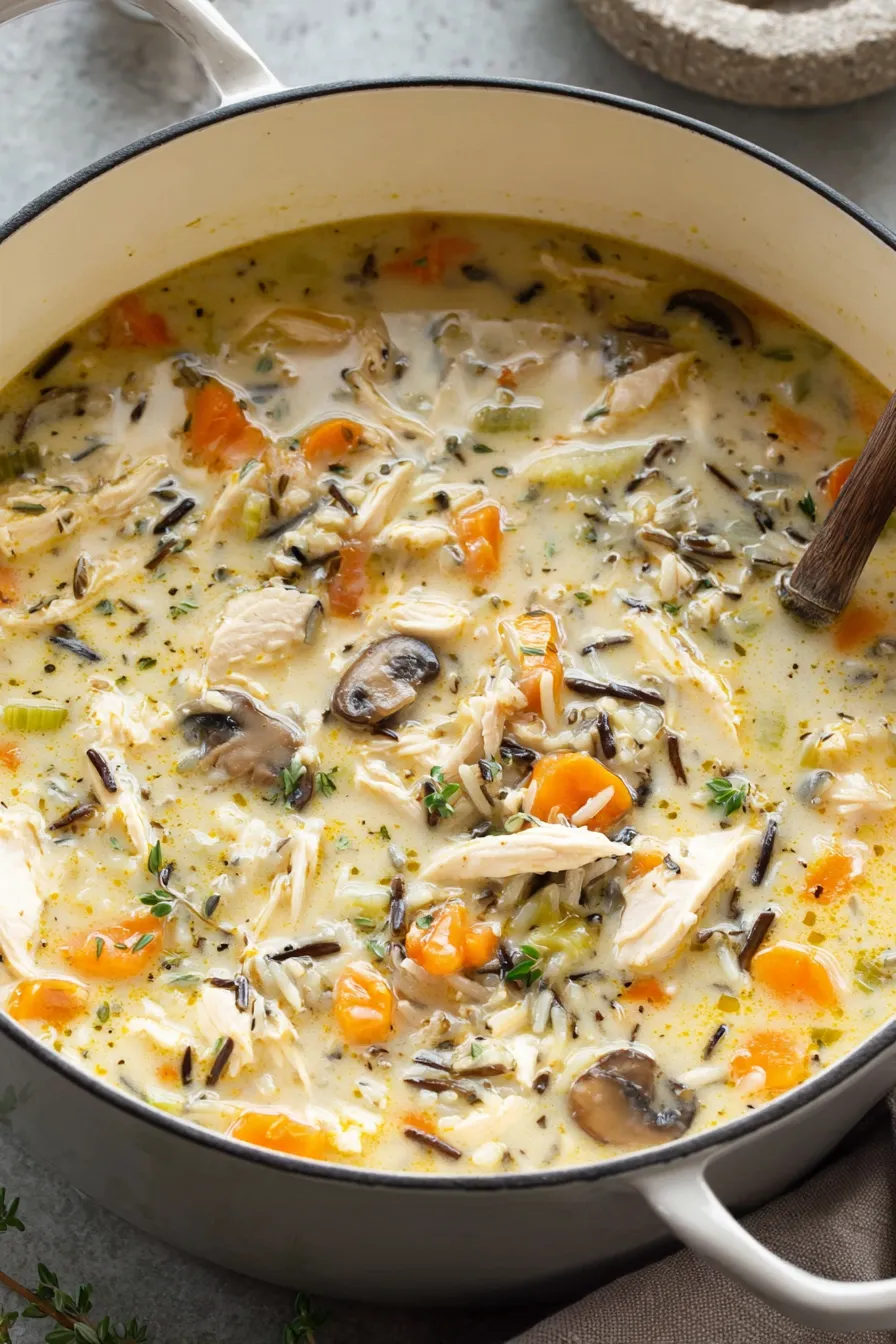 Ingredients laid out for turkey wild rice soup