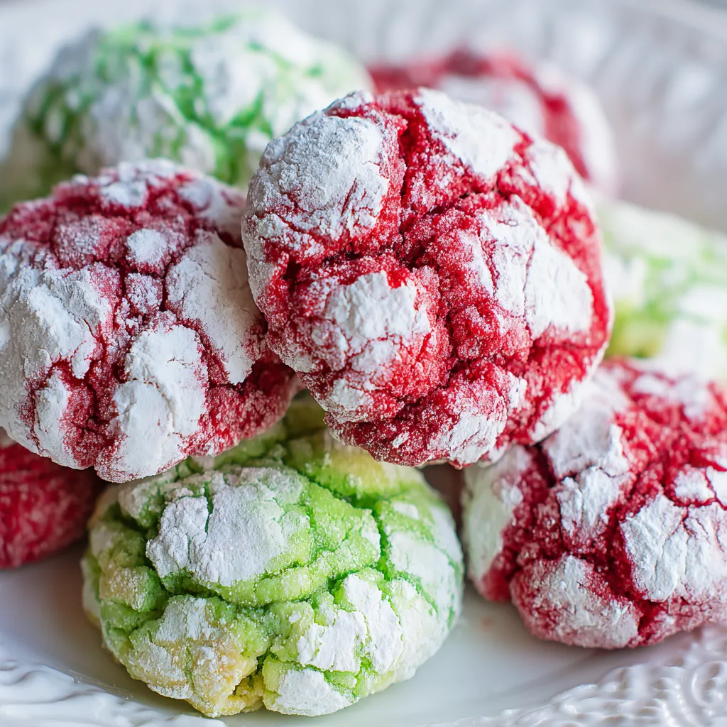 Christmas Crinkle Cookies