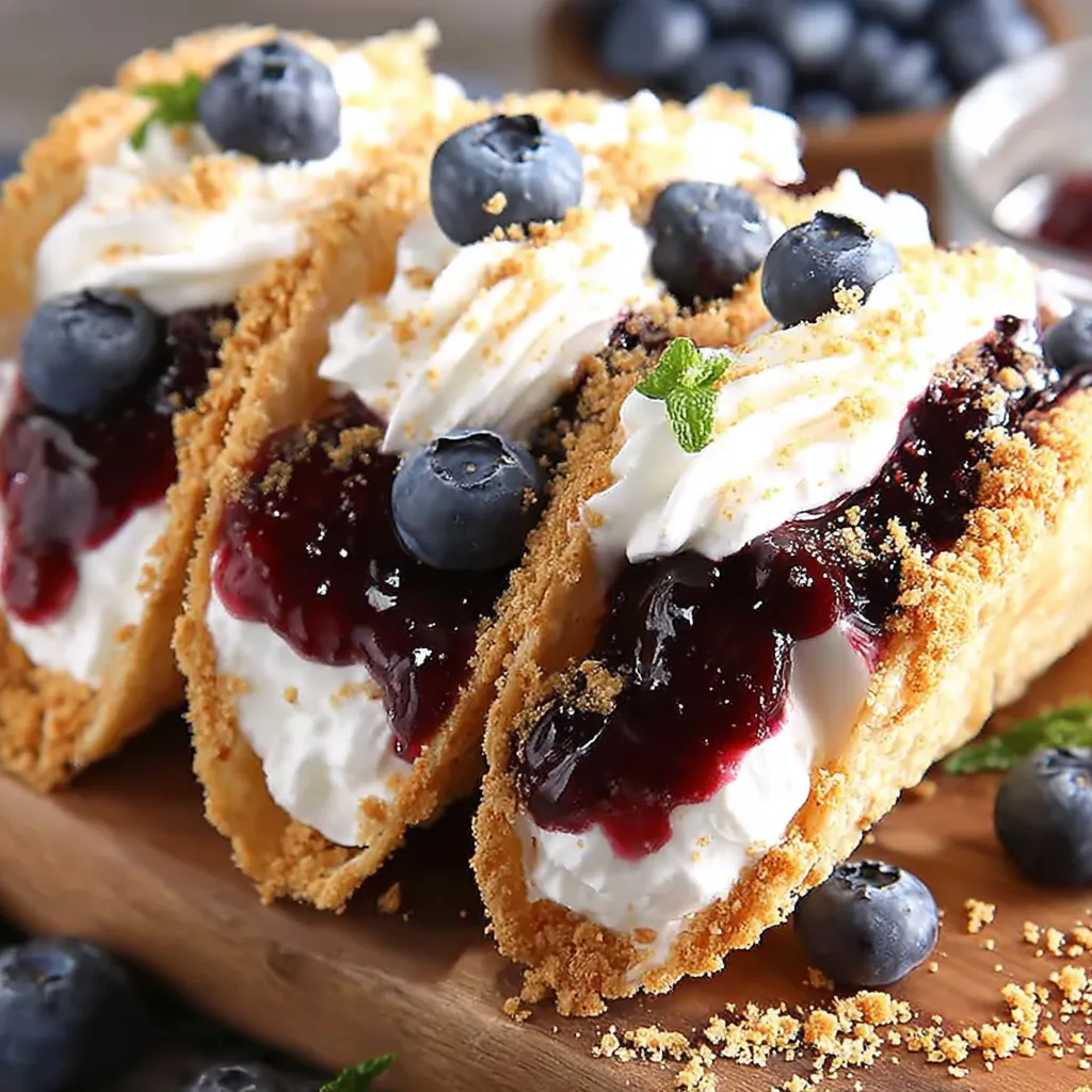 Blueberry Cheesecake Tacos