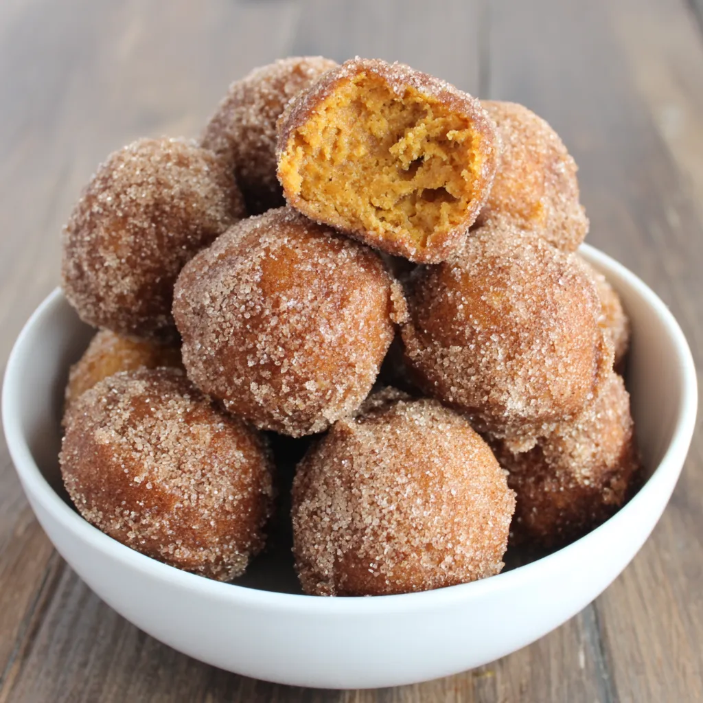 Baked Pumpkin Donut Holes
