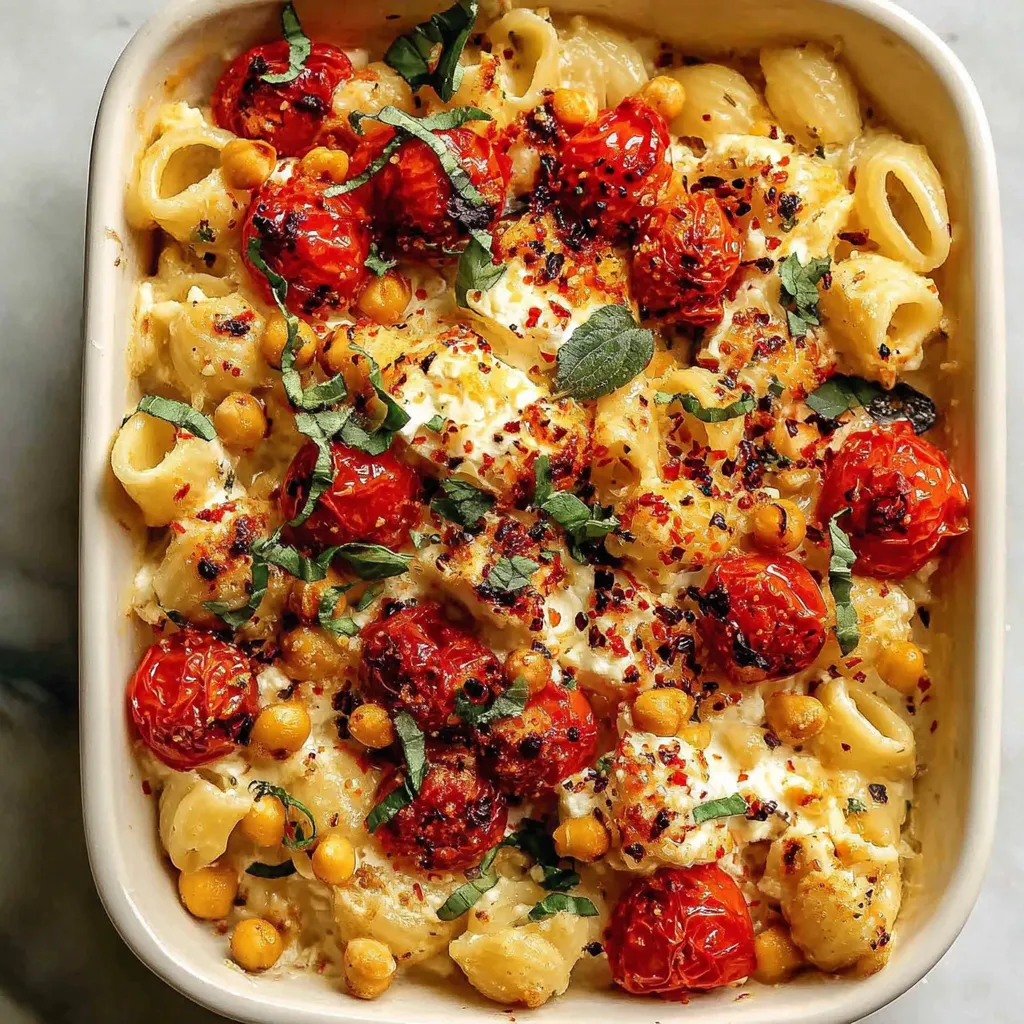 Easy Baked Feta Pasta with Chickpeas