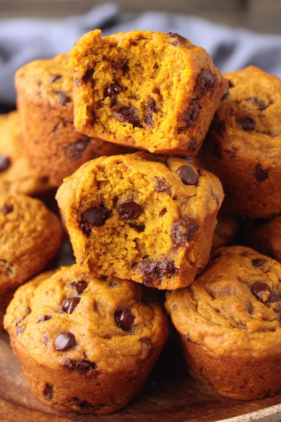 Batter in mixing bowl for pumpkin muffins