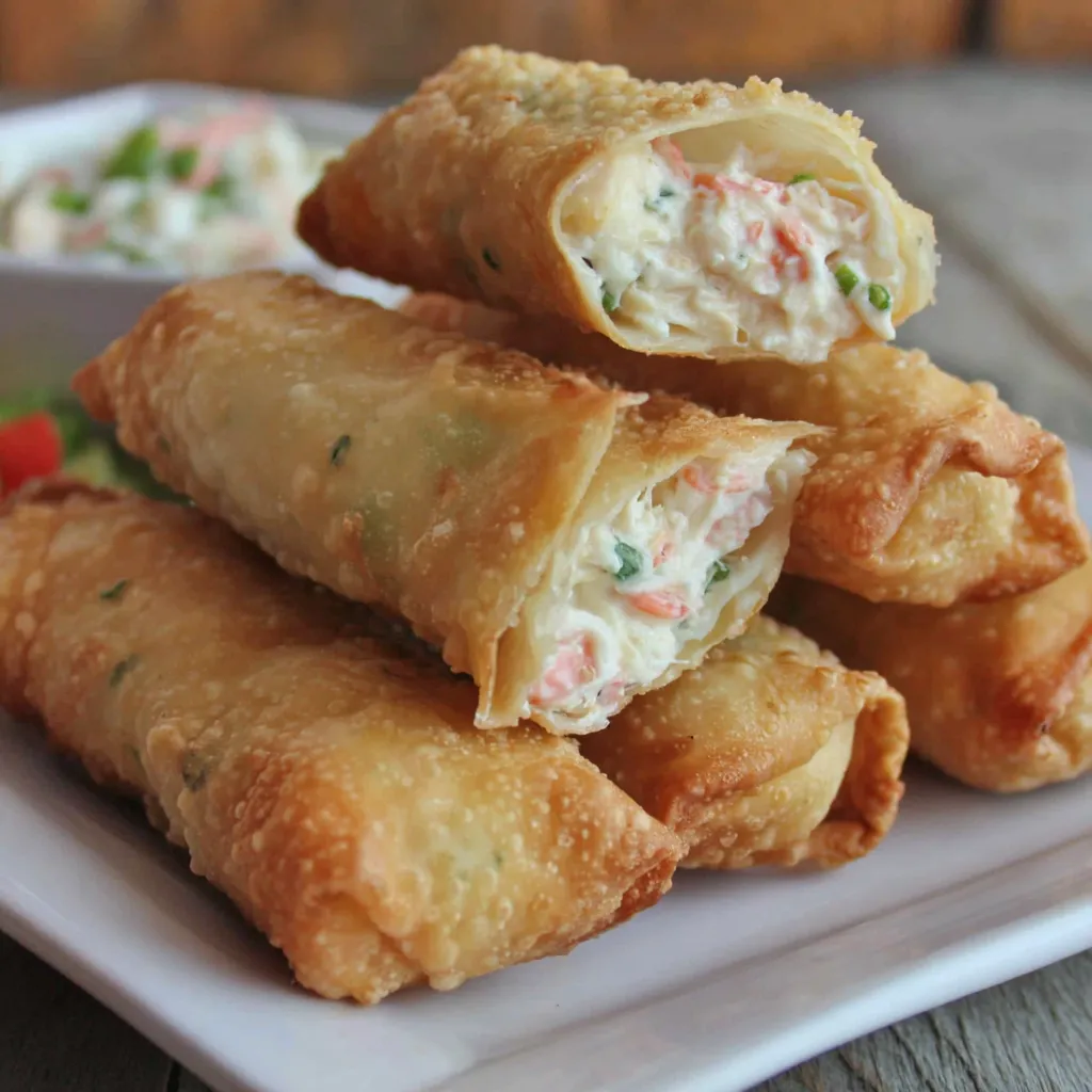 Crab Rangoon Egg Rolls