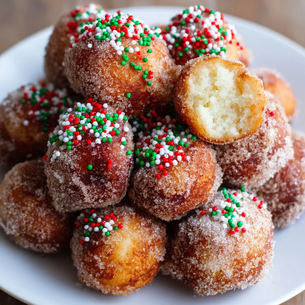 Air Fryer Christmas Donut Holes
