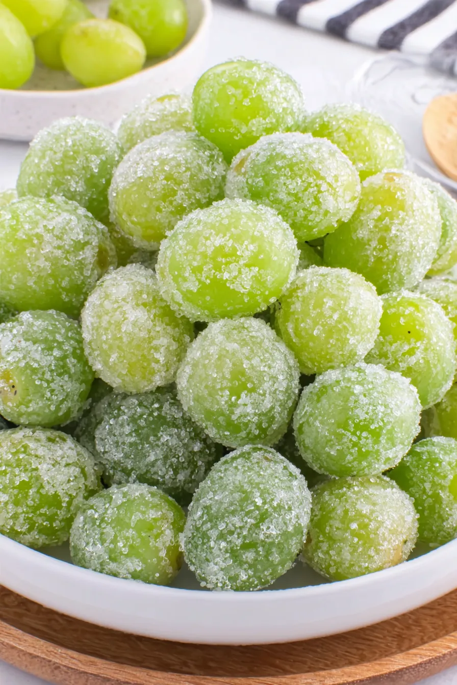Champagne sugar grapes on a plate
