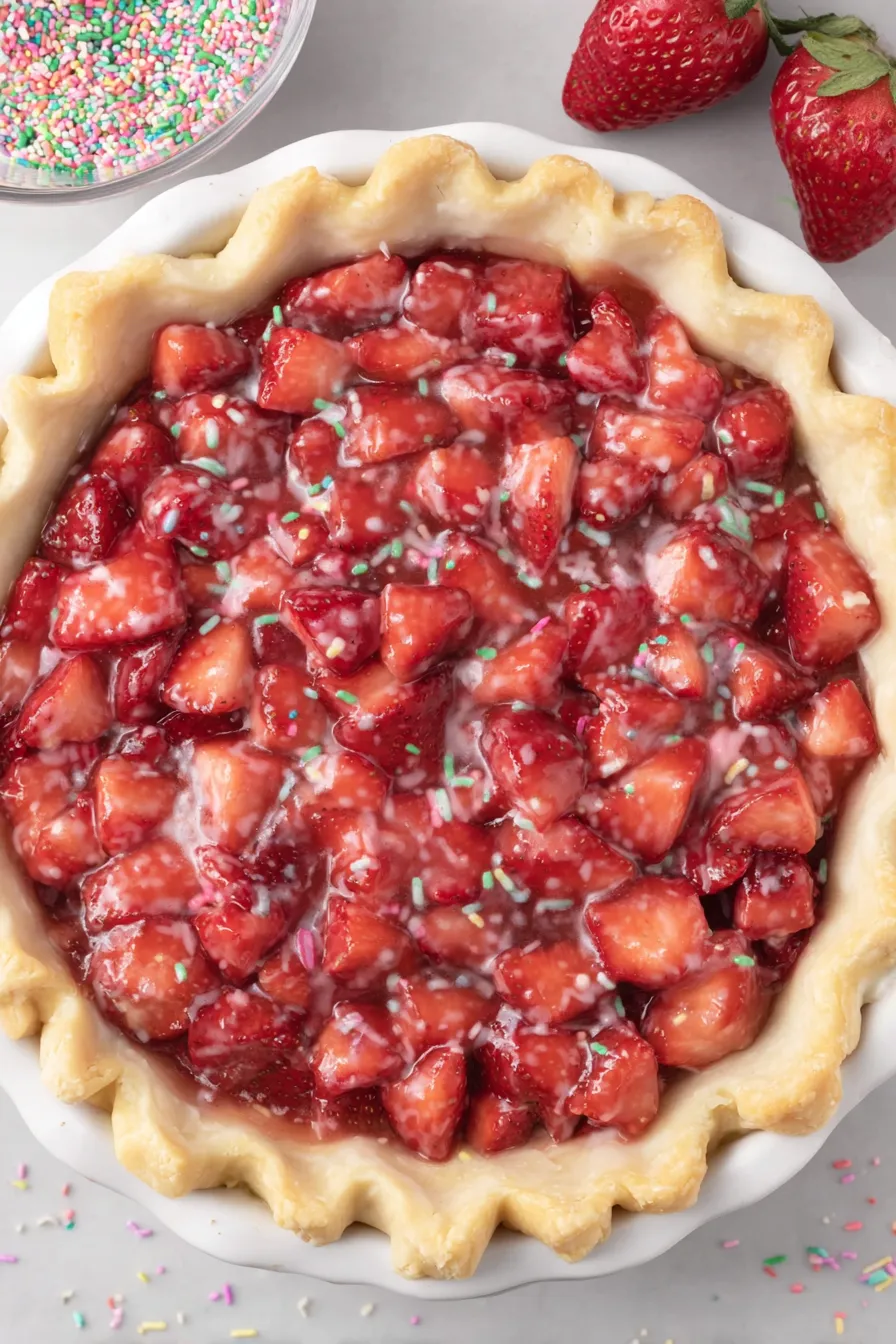 Baked Pop Tart Pie cooling on sheet pan