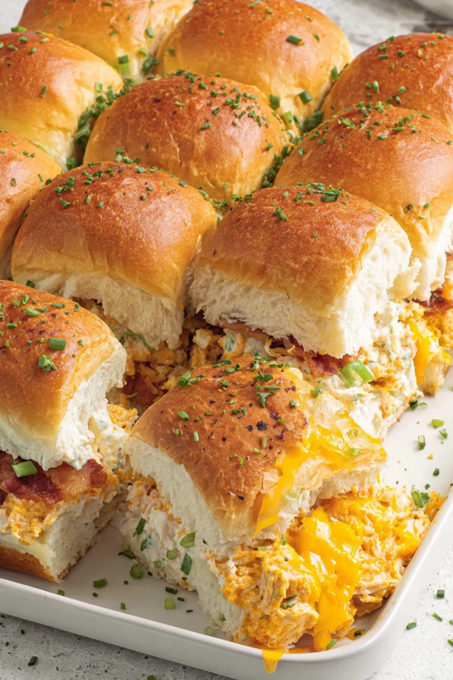 Crack Chicken Sandwiches - assembling in baking dish