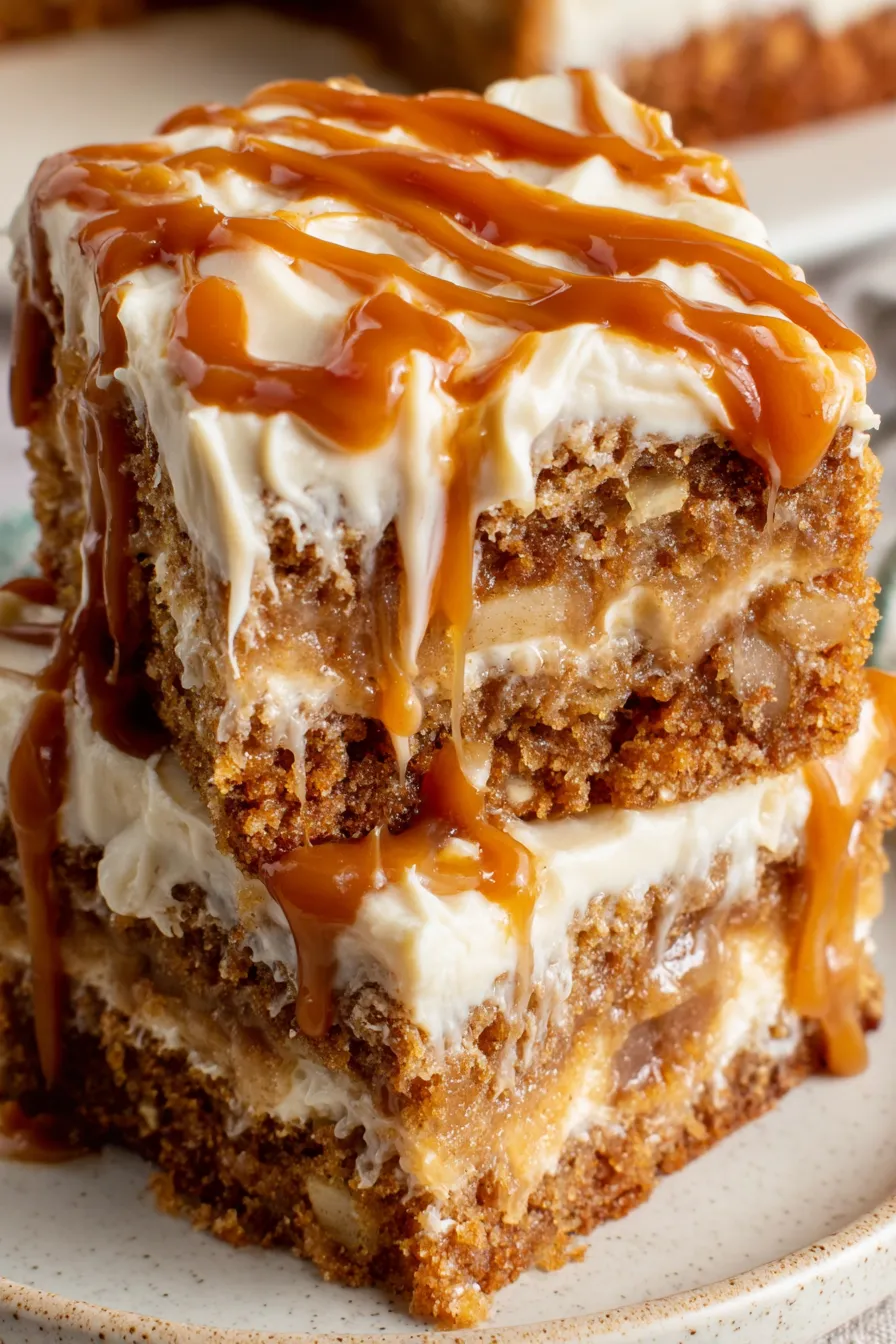 One bowl apple spice cake in a pan