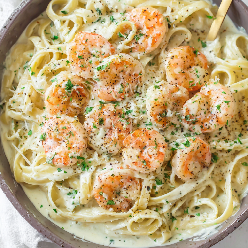 Creamy Shrimp Alfredo Pasta