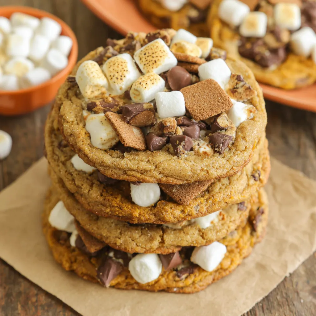 Pumpkin S'mores Cookies