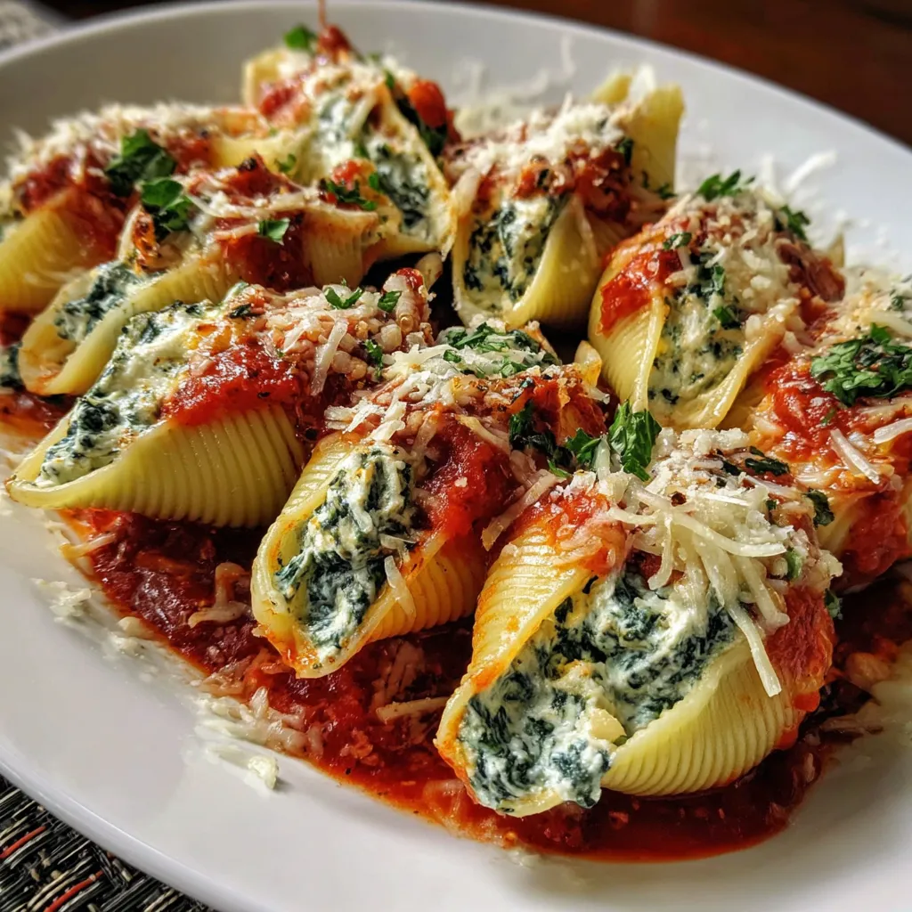 Spinach and Ricotta Stuffed Shells