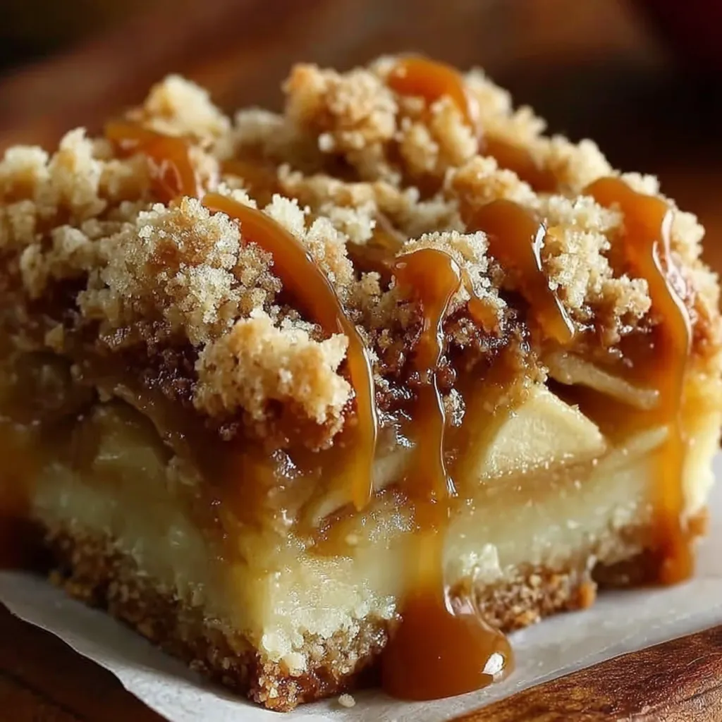 Salted Caramel Apple Crumble Bars