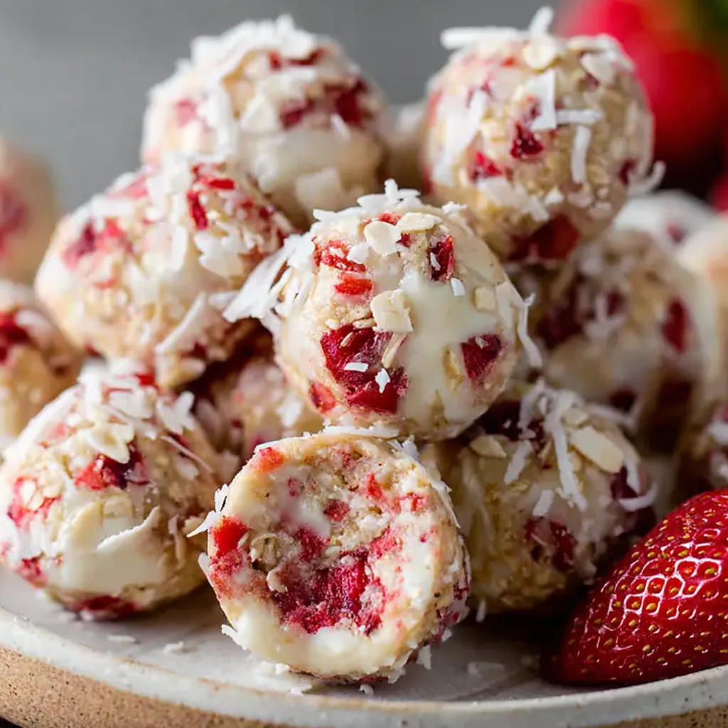 Strawberry Cheesecake Protein Balls