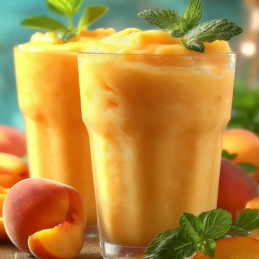 Refreshing Homemade Peach Slurpee