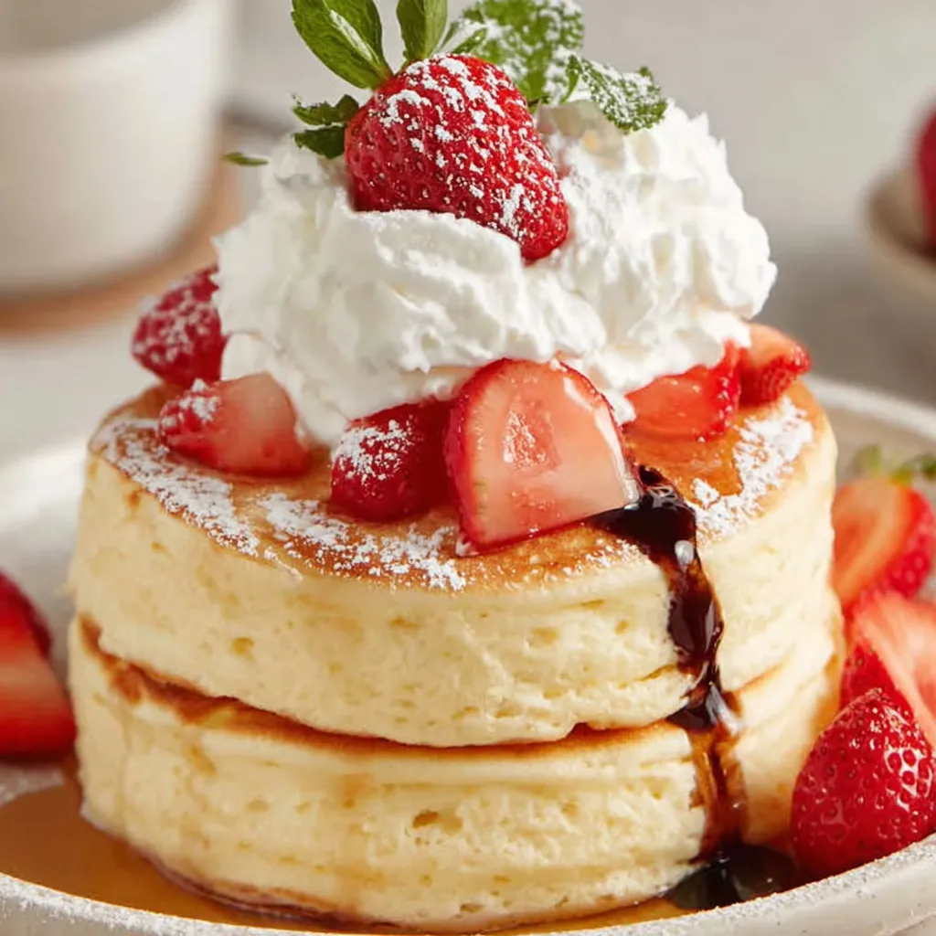Fluffy Japanese Soufflé Pancakes