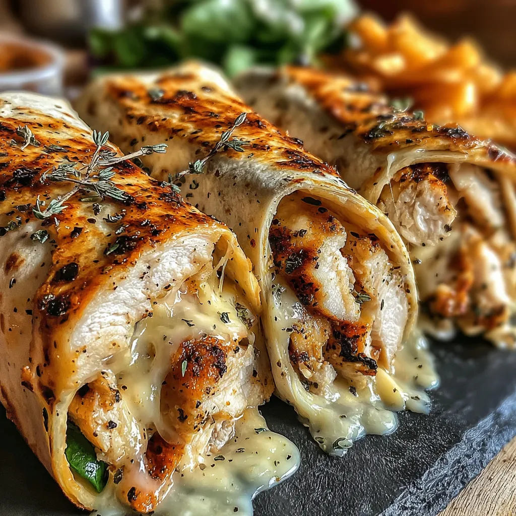 Cheesy Garlic Chicken Wraps — Quick & Easy Meal Prep