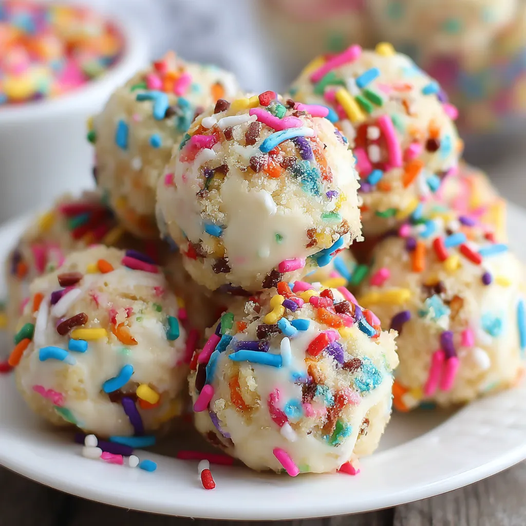 Applesauce Birthday Cake Protein Balls