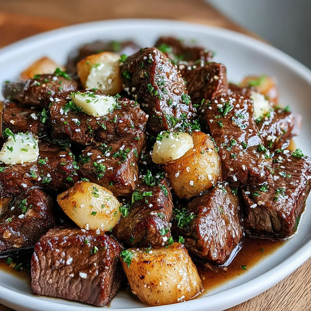 Slow Cooker Garlic Butter Beef Bites