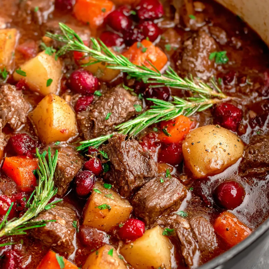 Cranberry Apple Beef Stew