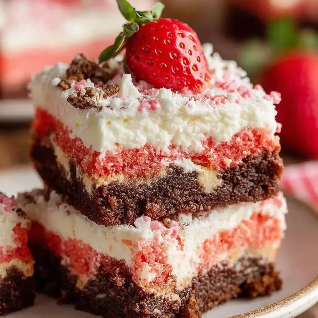 Strawberry Crunch Brownies