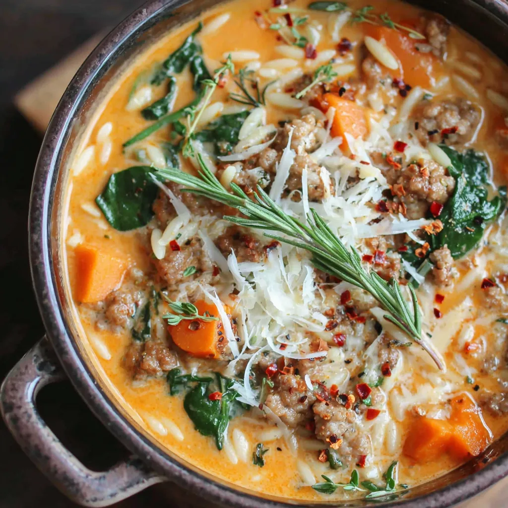 Creamy Butternut Squash and Sausage Soup (30-Minute, One-Pot)