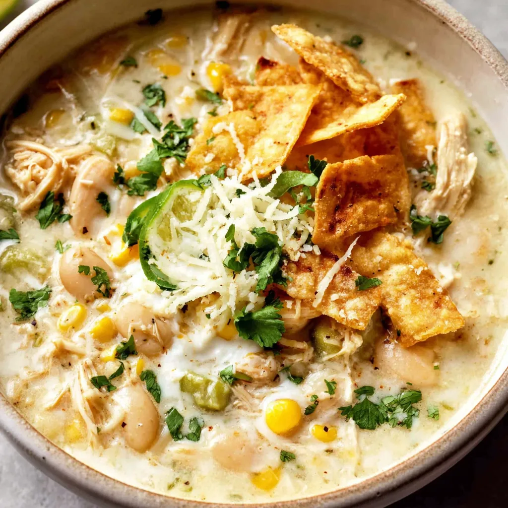 Creamy White Chicken Enchilada Soup