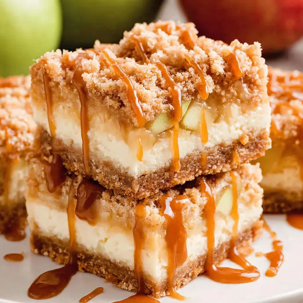 Caramel Apple Cheesecake Bars