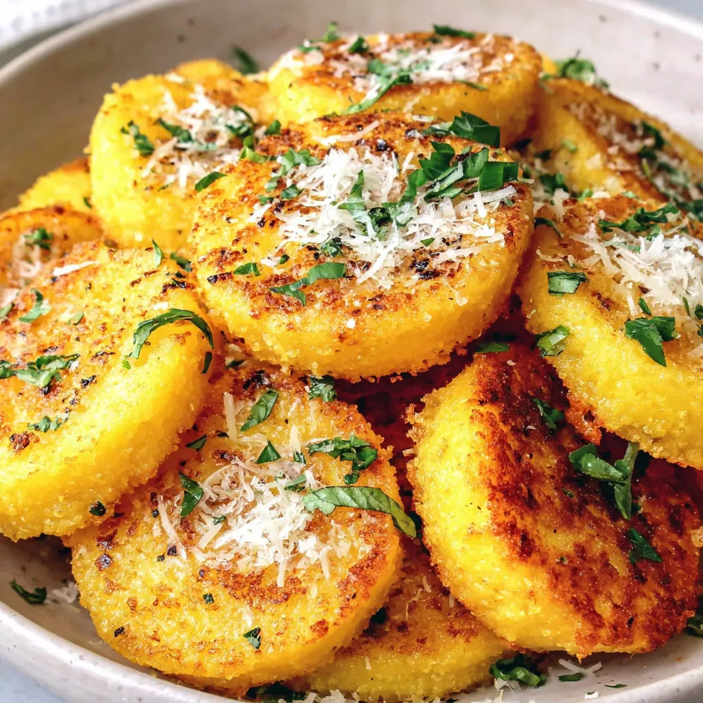 Crispy Parmesan Polenta Rounds