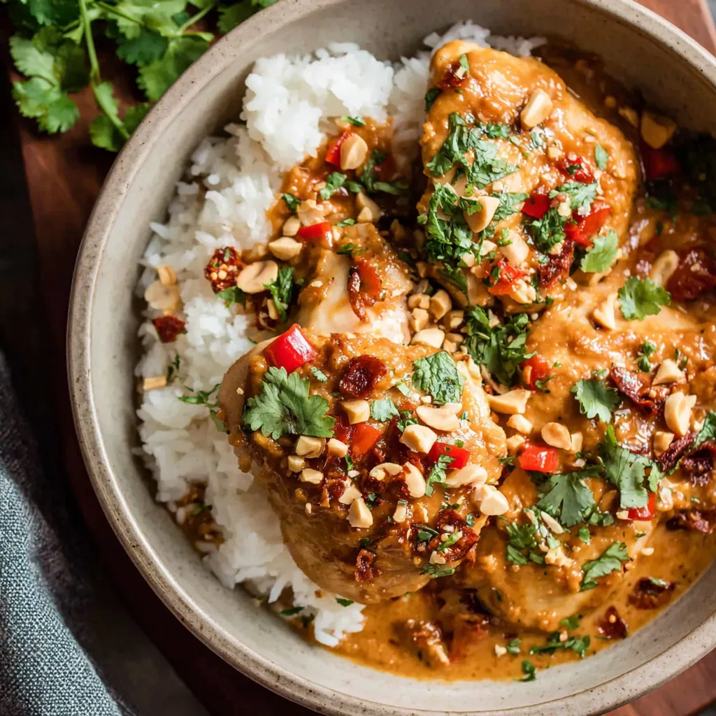 Slow Cooker Peanut Chicken