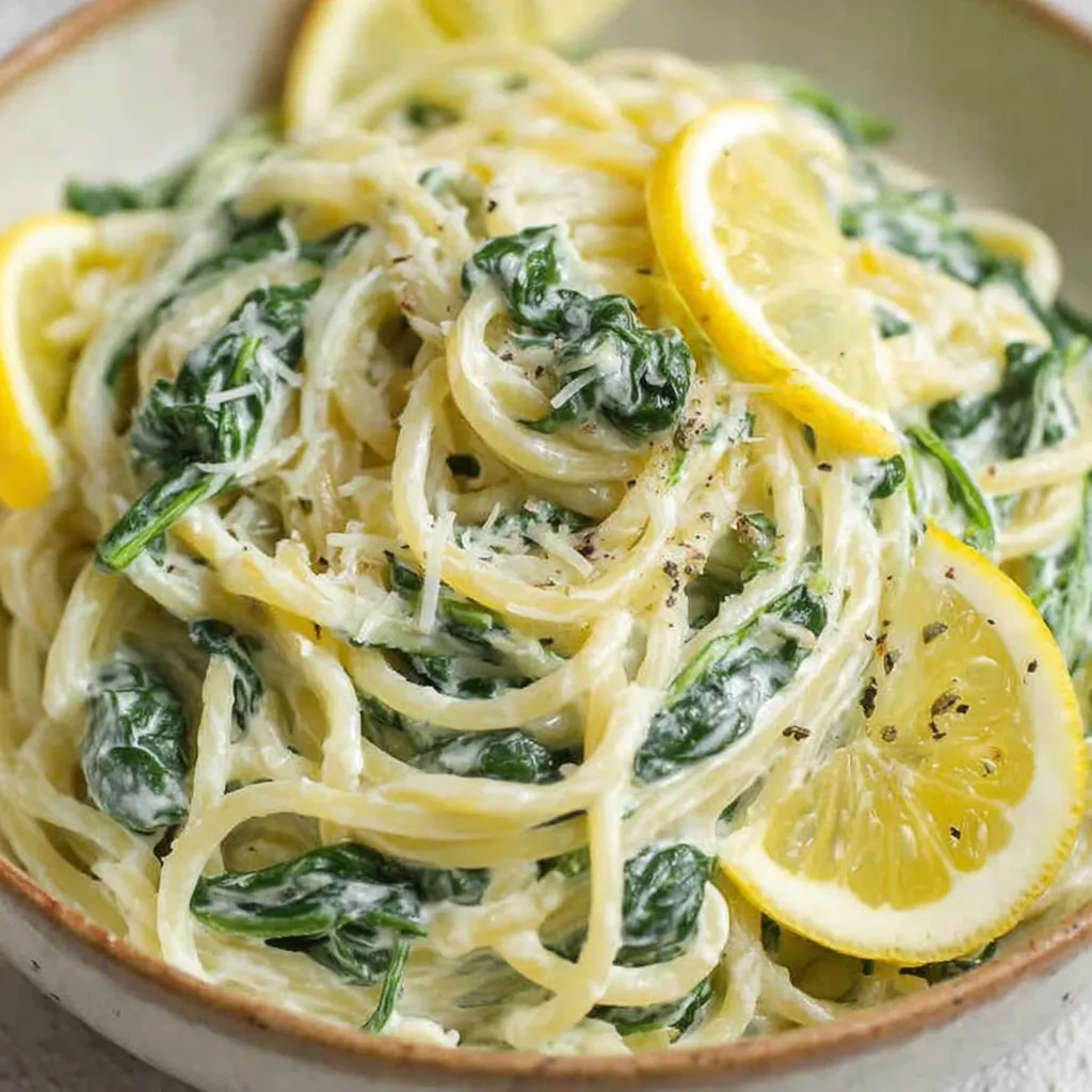 Lemon Ricotta Pasta with Spinach