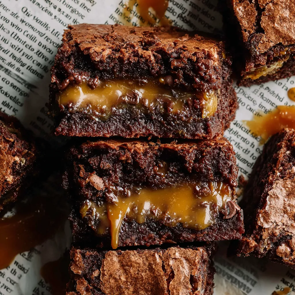 Salted Caramel-Stuffed Brownies