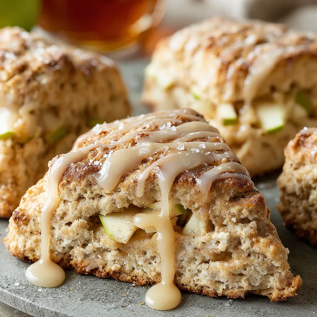 Apple Scones with Maple Glaze