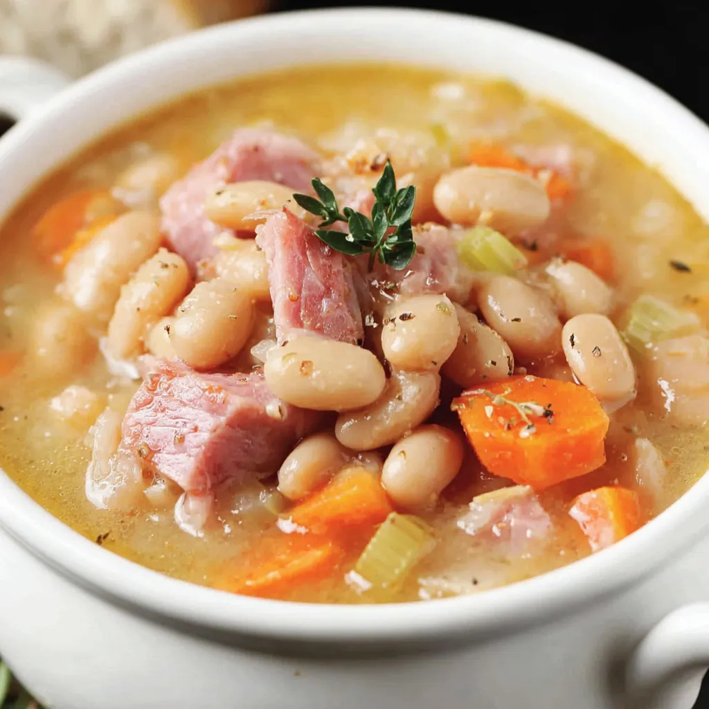 Slow Cooker Ham and Bean Soup