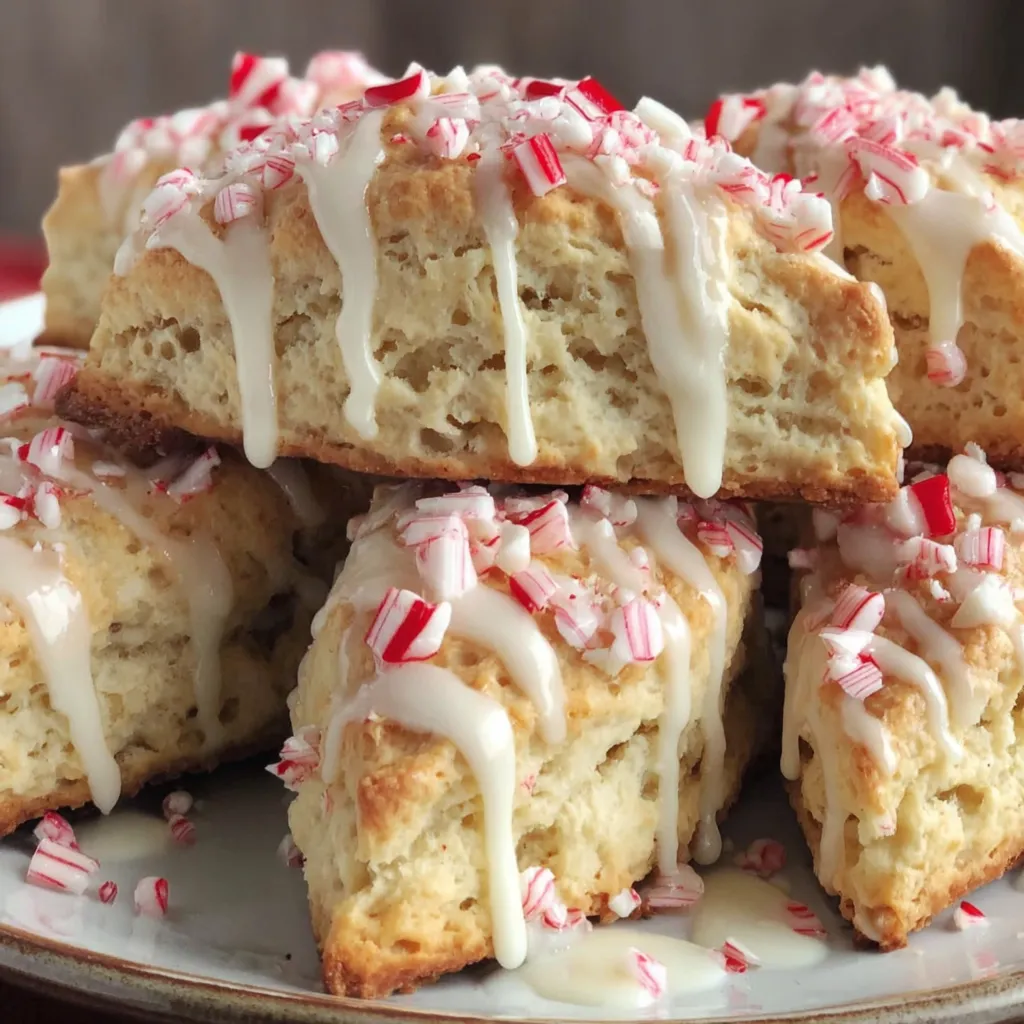 Peppermint White Chocolate Scones