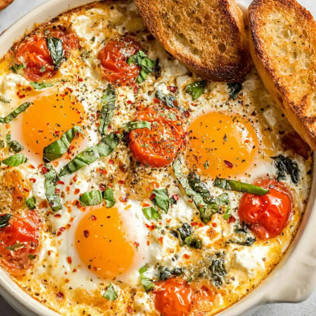 Baked Feta Eggs