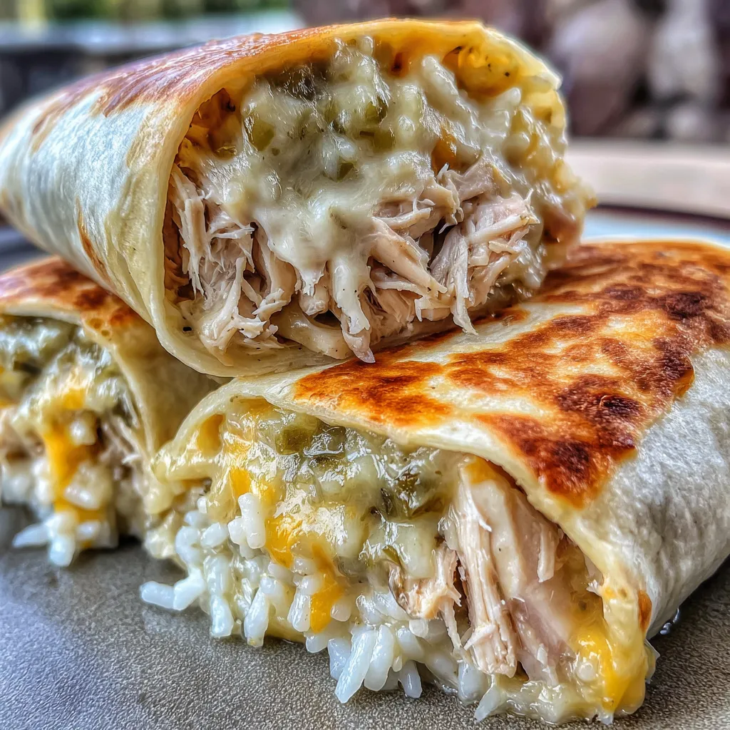 Smoked Chicken Green Chile Burrito
