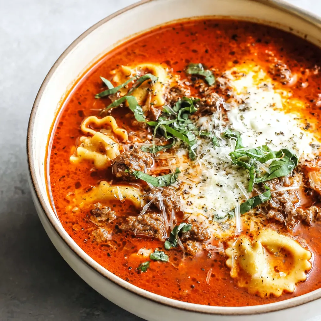 Hearty Lasagna Soup