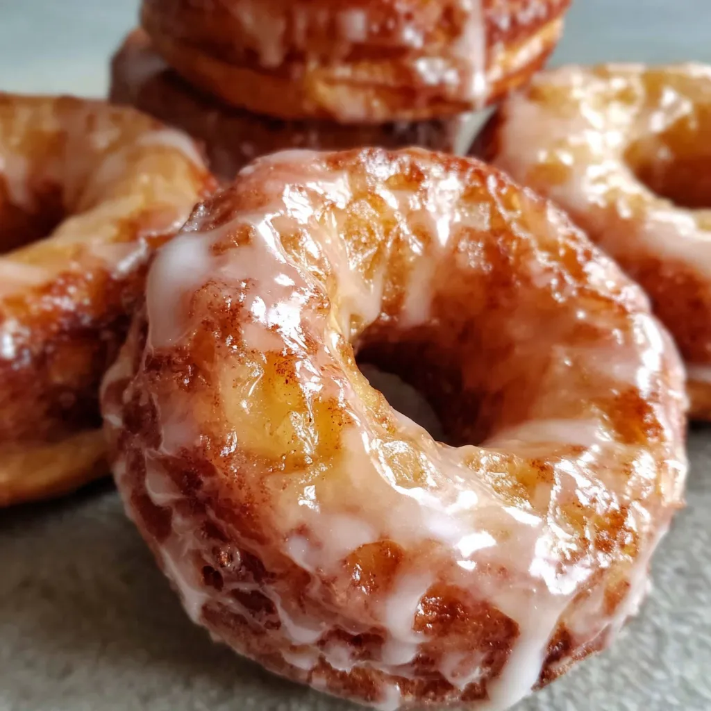 Baked Apple Donuts with Vanilla Glaze