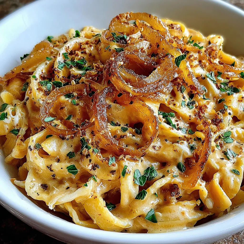 French Onion Creamy Pasta