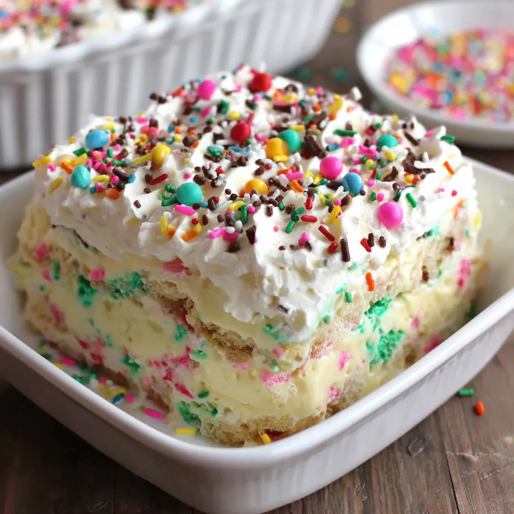 Funfetti Birthday Cake Icebox Cake